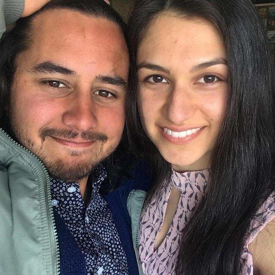 Smiling because it was Henry's 25th birthday and we were about to get Mexican food.