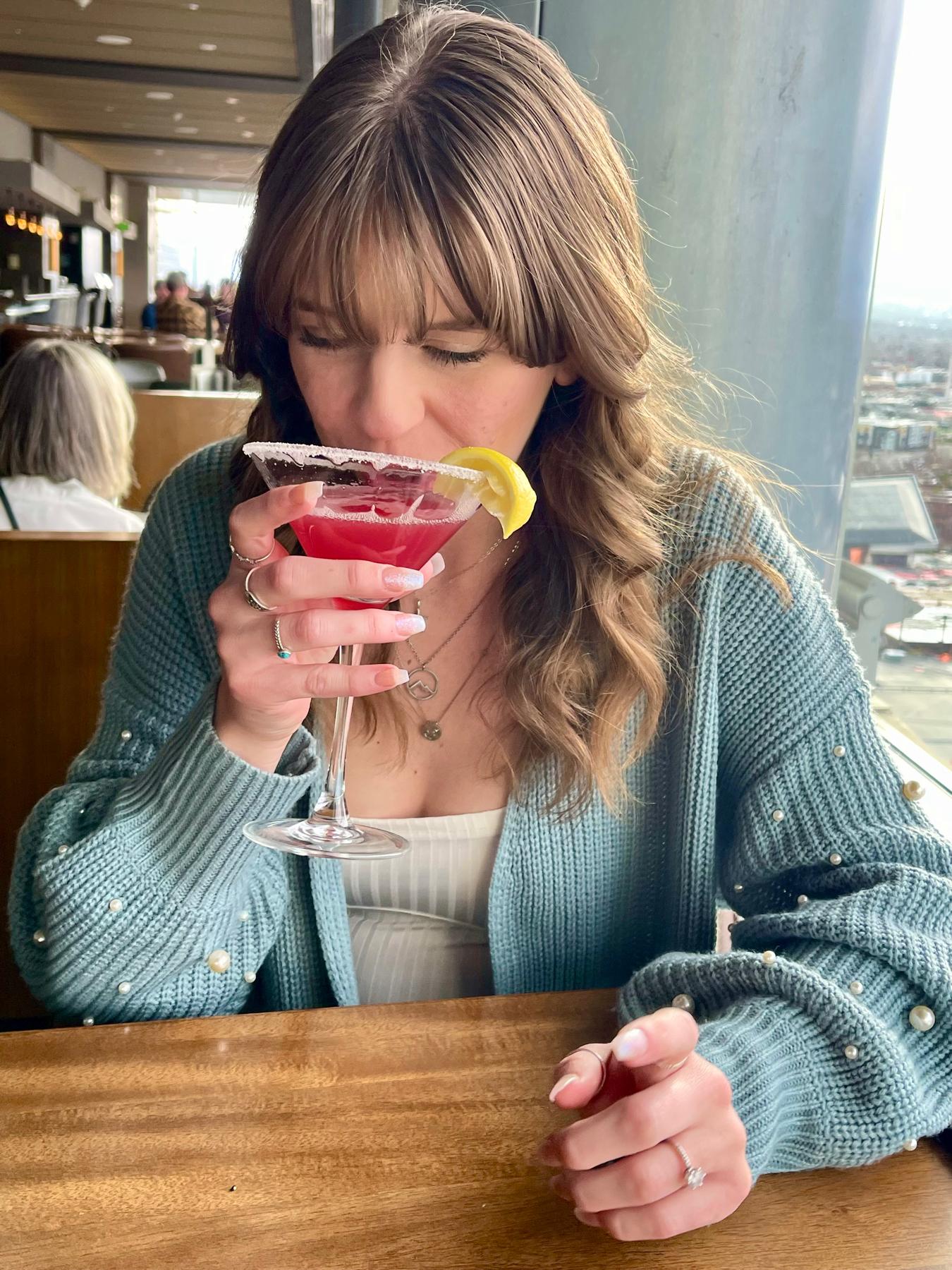 The drink I ordered right before he asked!