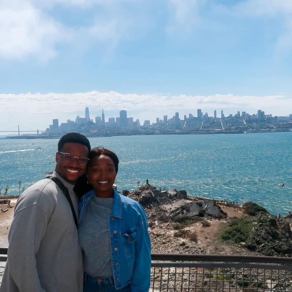 Visiting Alcatraz, our first time in San Francisco together.