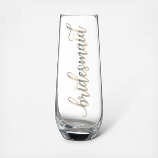 Bridesmaid Stemless Champagne Glass