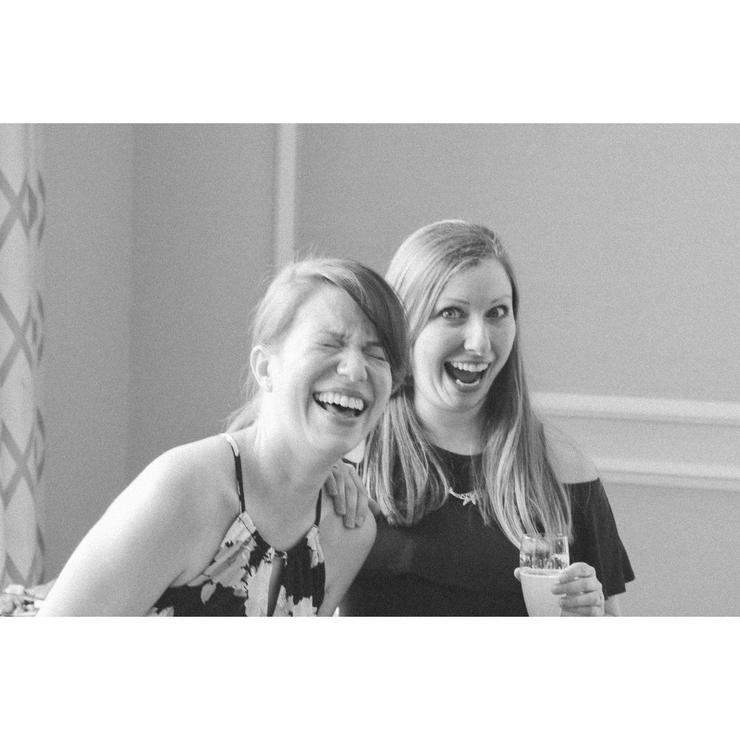 Two of Sloane's bridesmaids, Kristen and Kelley
