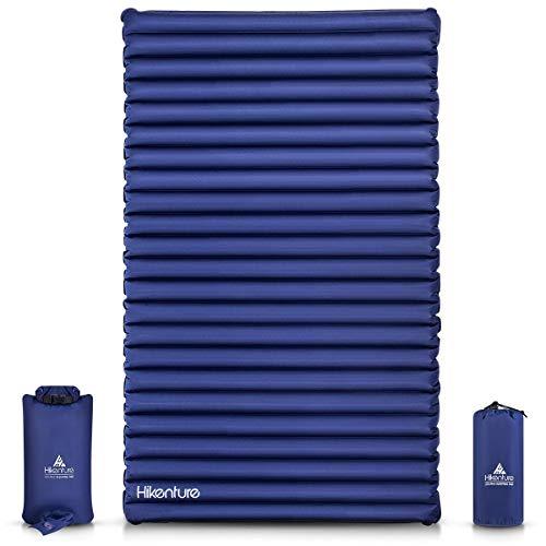 HIKENTURE Double Sleeping Pad - Inflatable Camping Air Mattress - Light and Compact - for Backpacking, Self-Driving Tour, Hiking, Tent