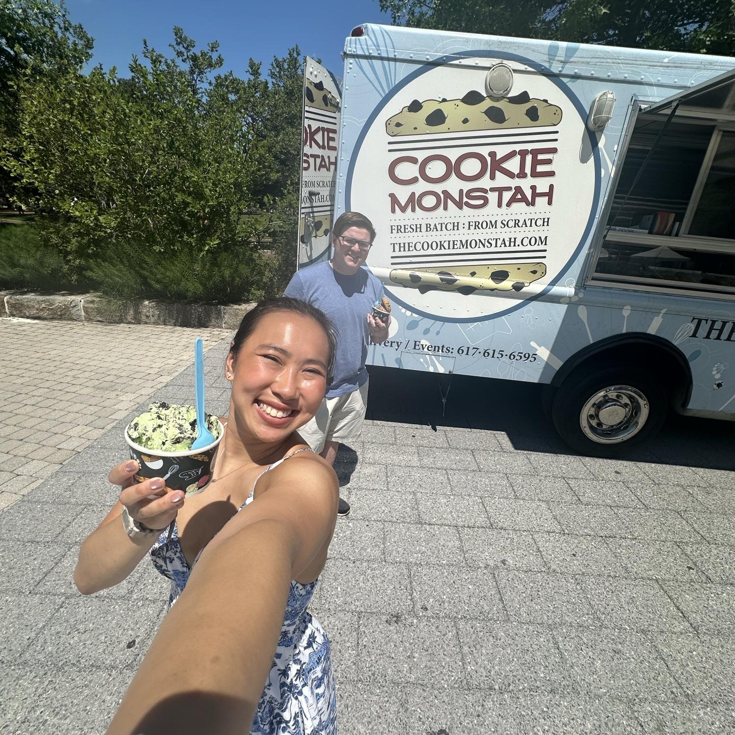 Here’s a picture at Cookie Monstah. Little did Kelly know what would happen next!