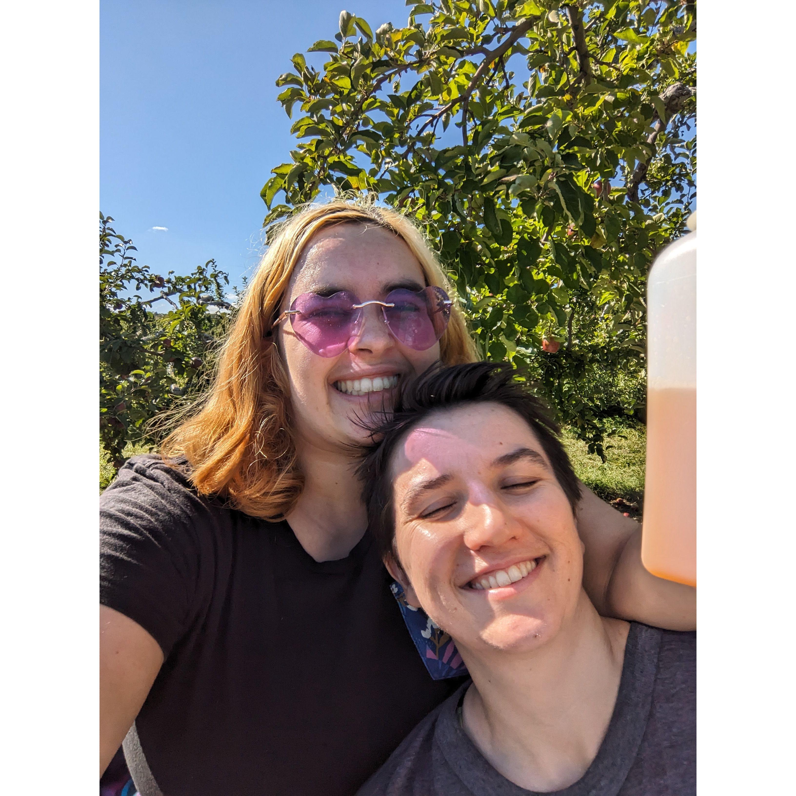 Apple picking, fall 2023