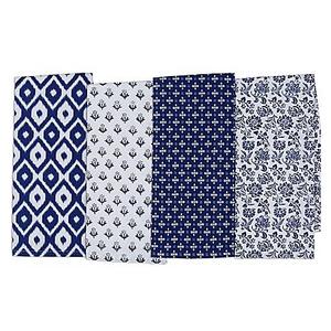 Blue Market Kitchen Towels (Set of 4)