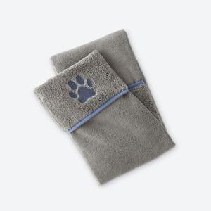 Pet Towel - graphite with blue...