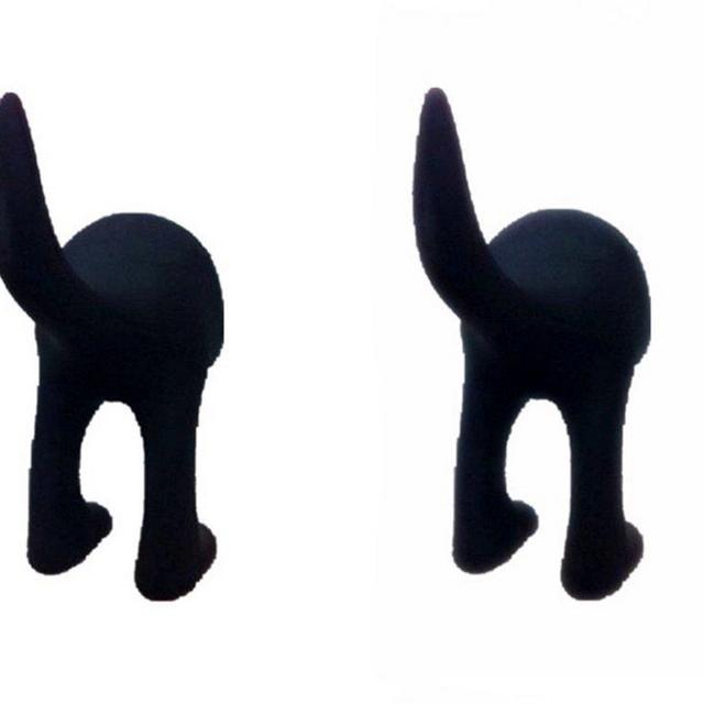 IKEA Bastis 2 Black Hooks for the Dog Cat Pet leashes hanger