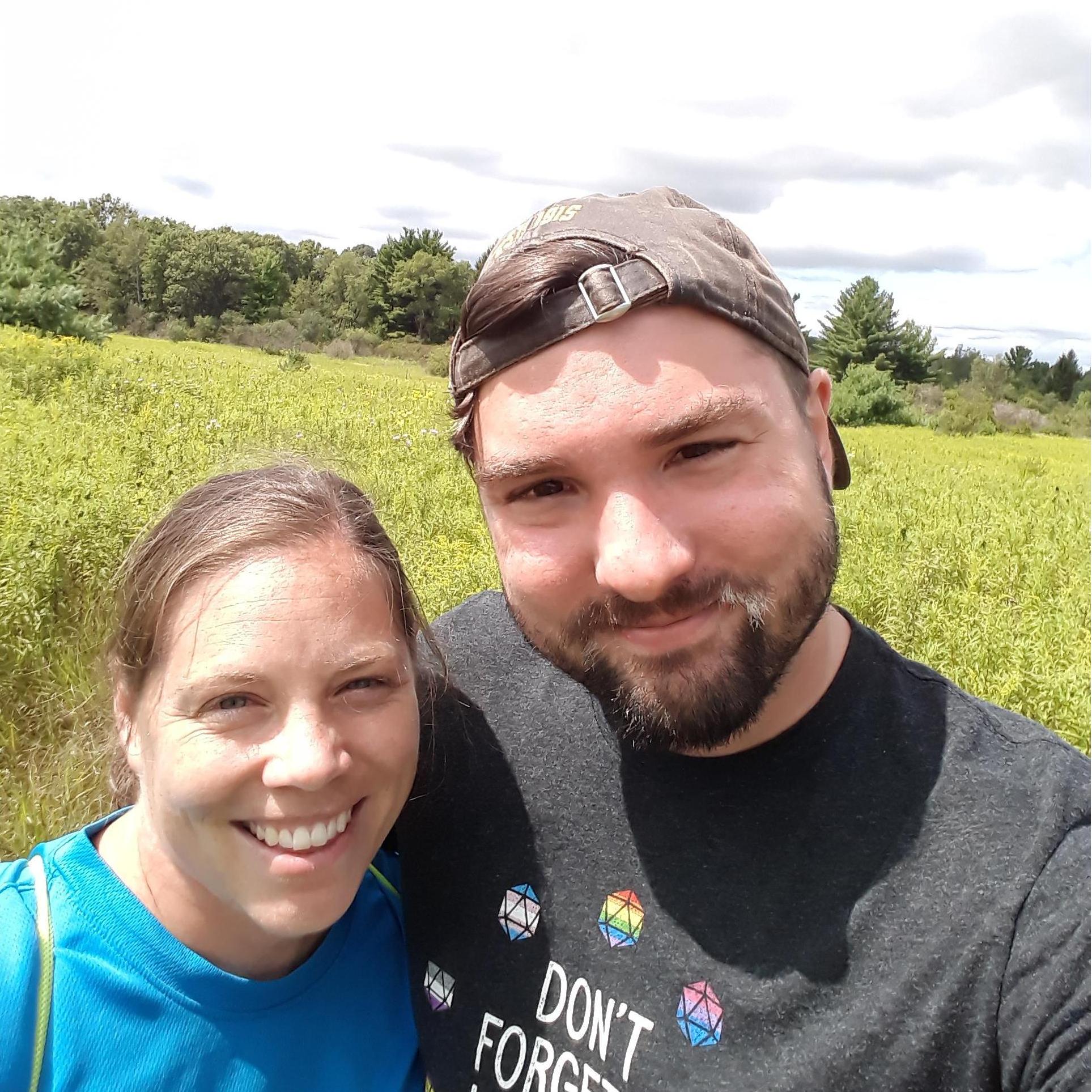 Hiking along one of the glacier trails on our Wisconsin family trip
