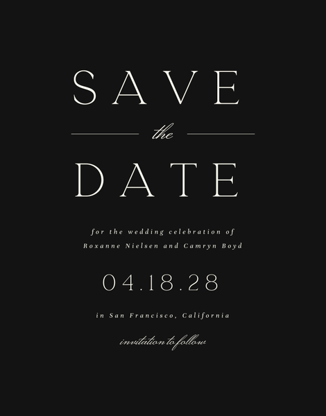 Zariah Portrait | Black | Zola Save The Dates