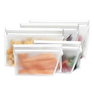 rezip 5-Piece Stand-Up Leakproof Reusable Storage Bag Starter Kit 8/4-ounce