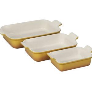 Heritage 3-Piece Rectangular Baking Dish Set in Nectar