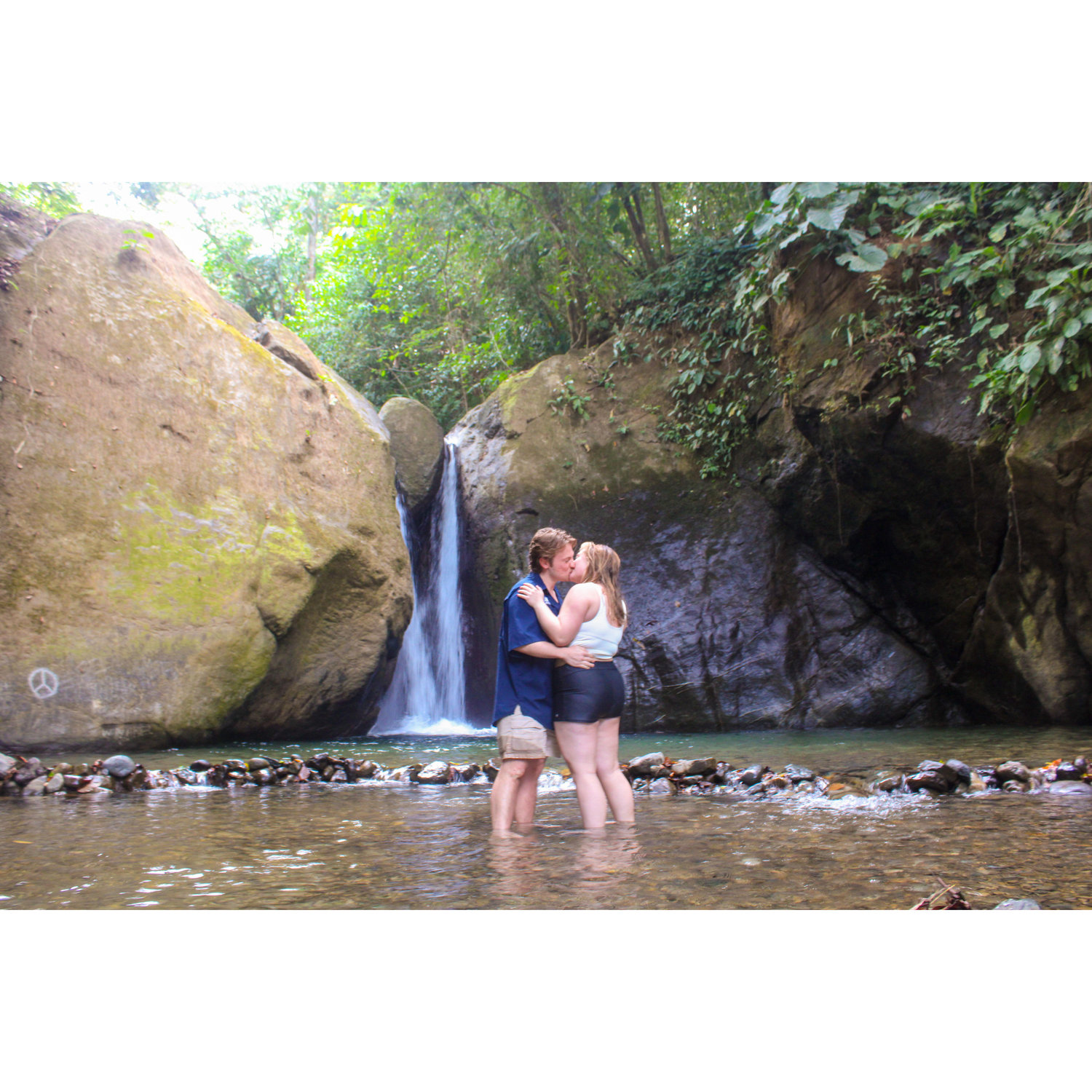 The day Austin proposed at a waterfall in Costa Rica. Can you tell we had been swimming and hiking all day???