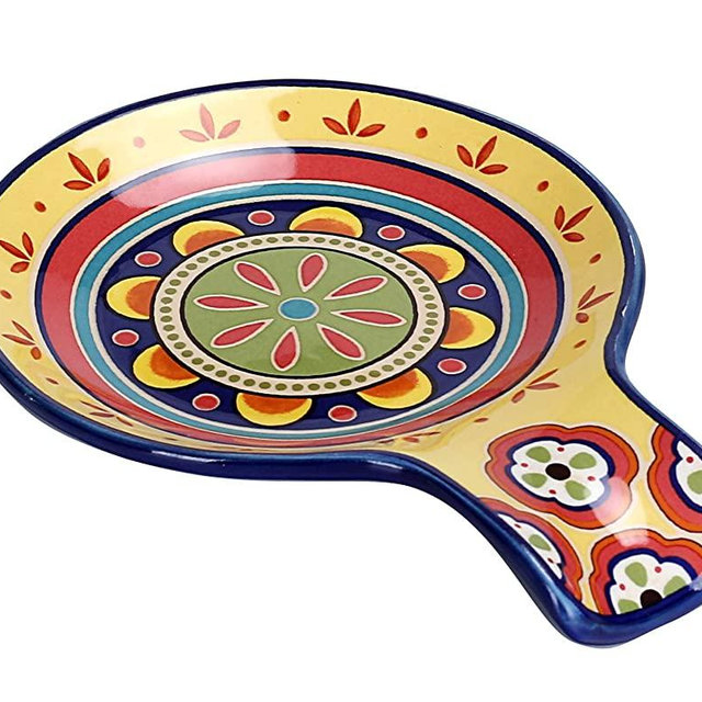 Bico Tunisian Ceramic Spoon Rest, House Warming Gift, Dishwasher Safe