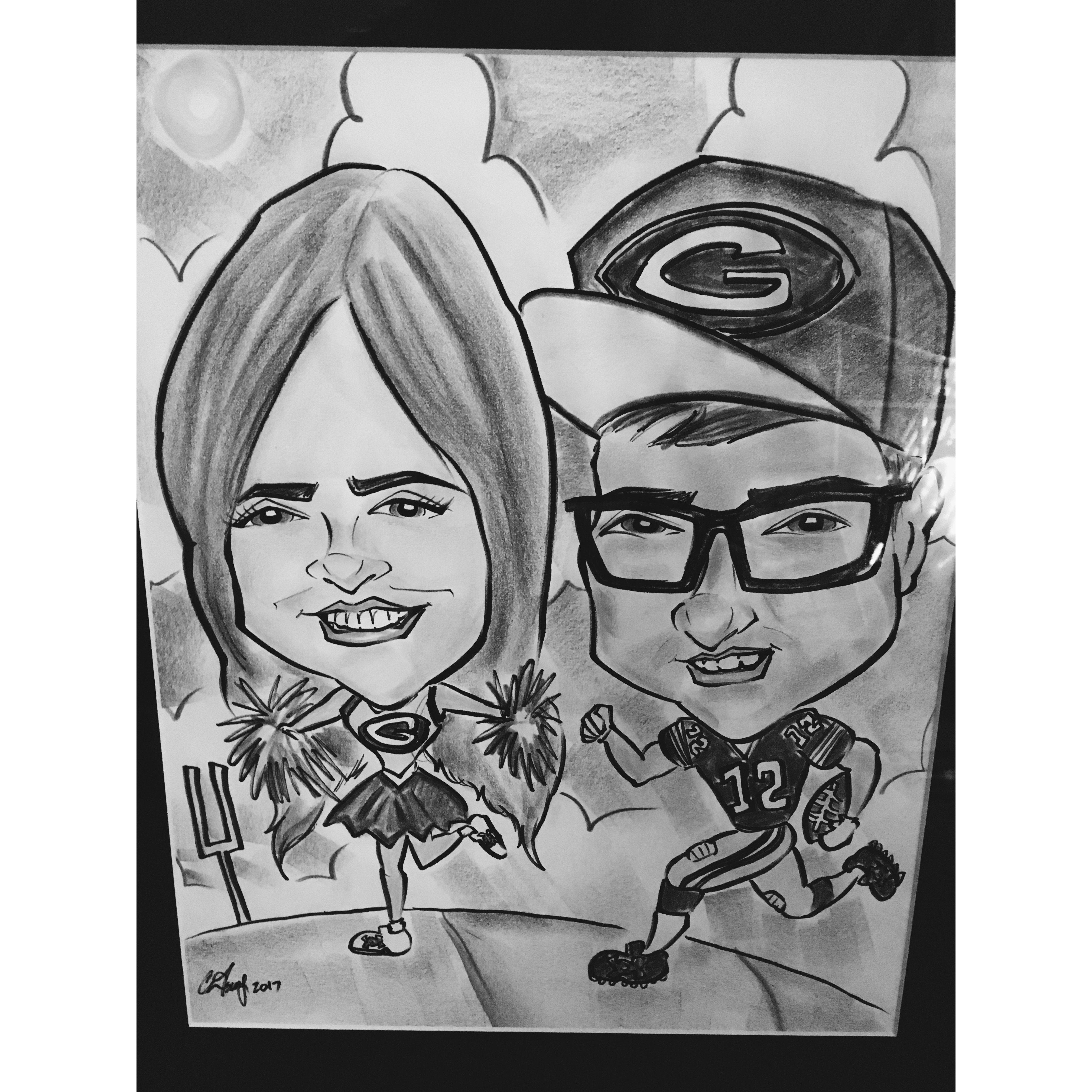 Caracature at SeaWorld. Of course we did something Packer related. 10/2/2017