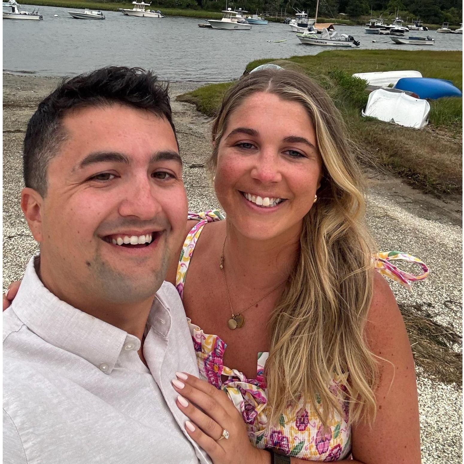 Mike proposed at the Vineyard Avenue Landing- Molly's family's nightly post-dinner walking route.