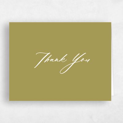 Olive Green Wedding Thank You - Uzes Landscape