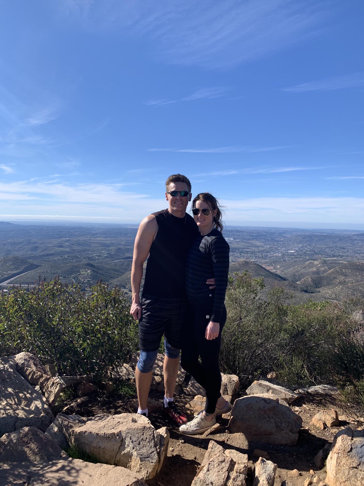 Our fourth date - a hike up Iron Mountain (one of our recommended things to do while in San Diego!)