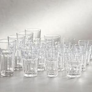 Café Glasses, Set of 16