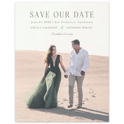 Green Rustic Wedding Digital Save the Date - Bianca Photo