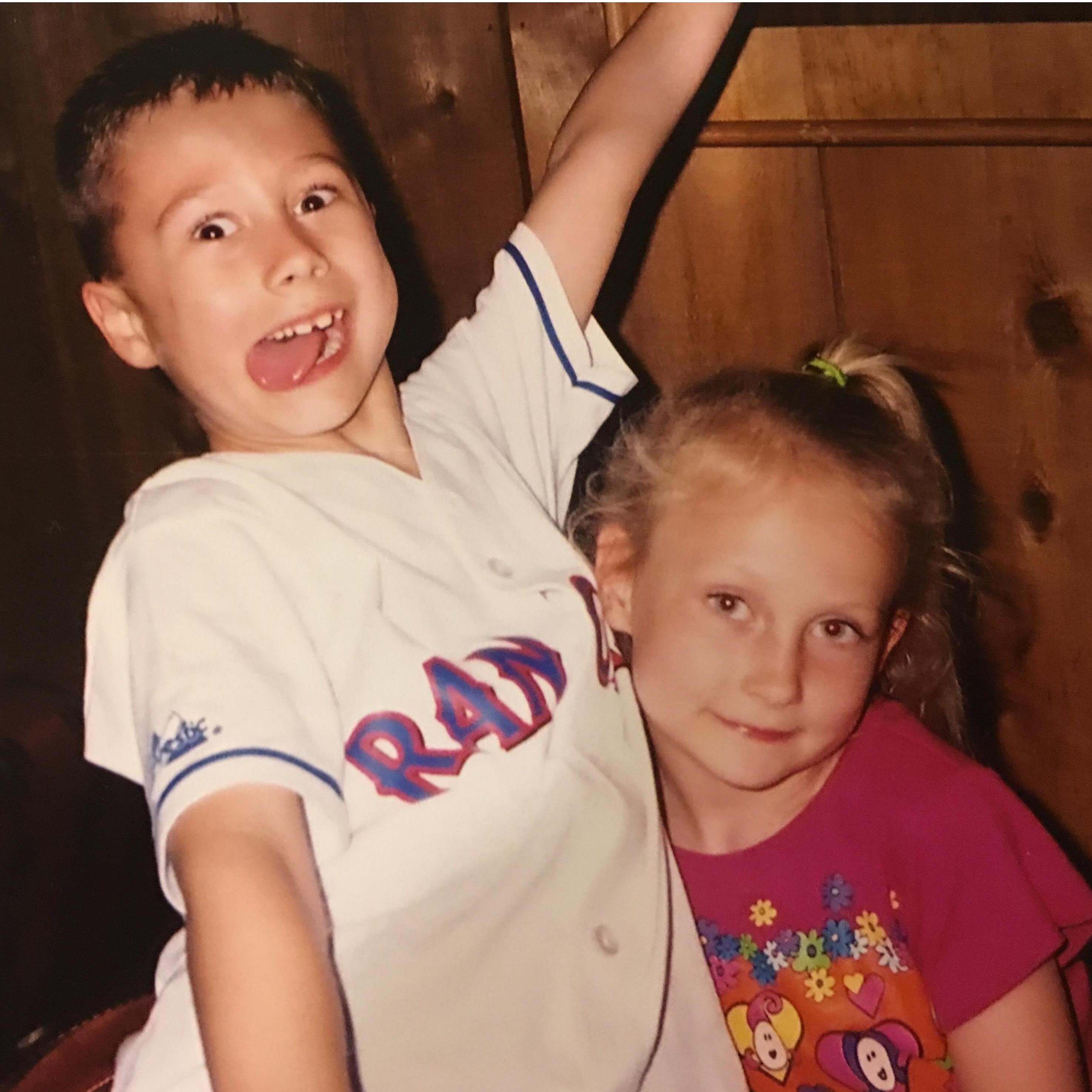We were about six in this photo taken at the Mesquite rodeo!