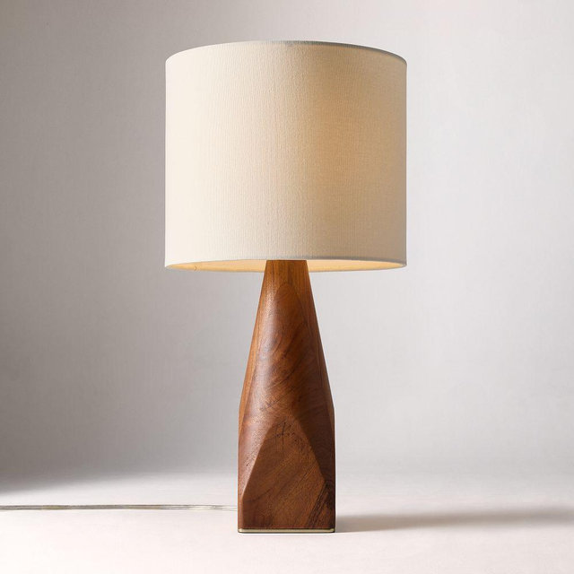 Barros Table Lamp, 22", Cool Walnut