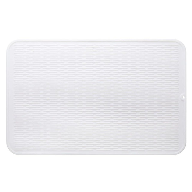 MicoYang Silicone Dish Drying Mat for Multiple Usage,Easy clean,Eco-friendly,Heat-resistant Silicone Mat for Kitchen Counter or Sink,Refrigerator or Drawer Liner White XXXL 28 inches x 18 inches