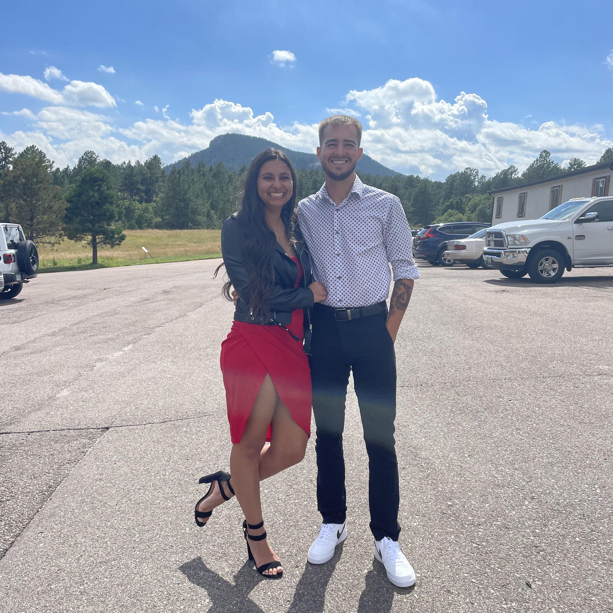 Our first wedding together