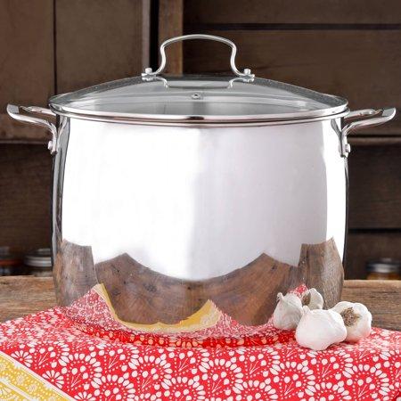The Pioneer Woman Timeless Beauty Stainless Steel Copper Bottom 16-Quart Stock Pot
