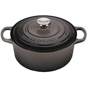 Le Creuset Signature Enameled Cast-Iron 5-1/2-Quart Round French (Dutch) Oven, Oyster