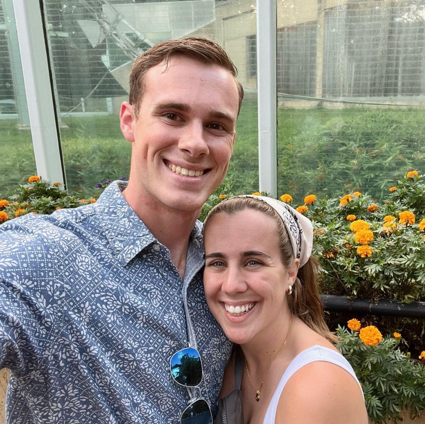 While in D.C. we also went to the zoo. I asked him to take a picture with these flowers as it's my Gramma Jo's birth flower that's featured on my tattoo.