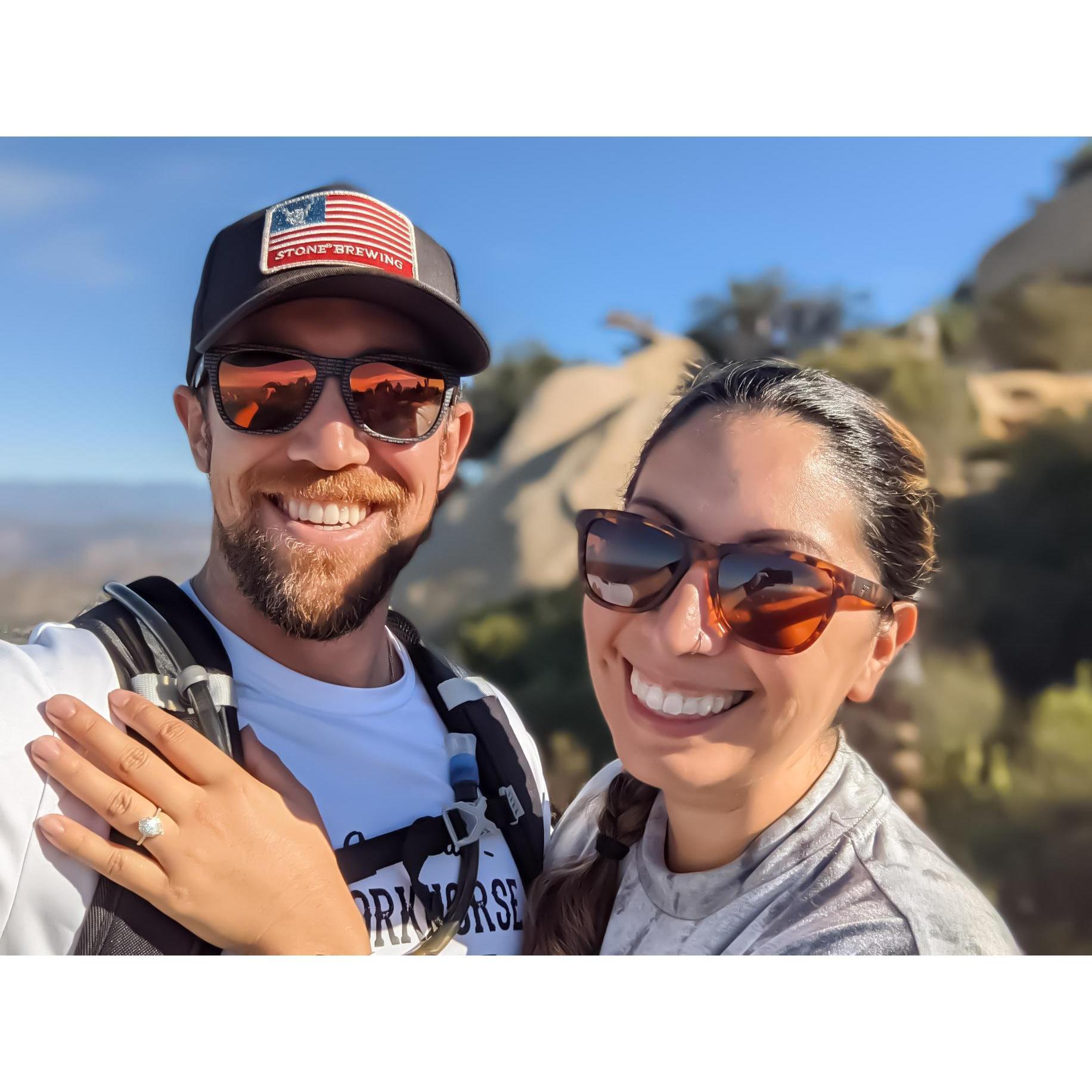 THE Engagement Shot. Potato Chip Rock in San Diego County.
