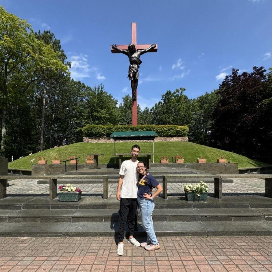 The Cross in the Woods in northern Michigan is one of our favorite places to visit together!