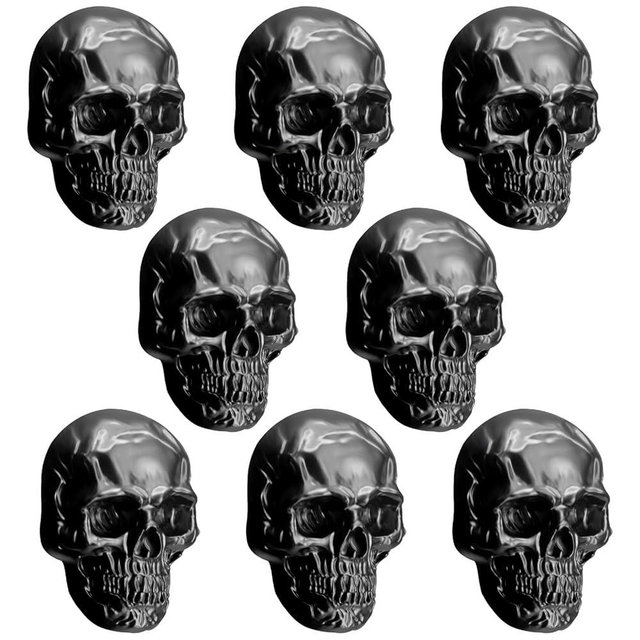 Sanyeyufeng 8 PCS Skull Fridge Magnets Vintage Skeleton Goth Refrigerator Magnets Funny Cool Decorative Magnets for Locker, Whiteboard, Kitchen, Office, Adsorb Photos Notes (Black)