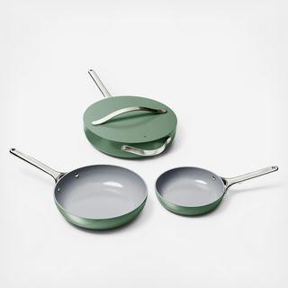 4-Piece Ceramic Non-Stick Fry Pan Set