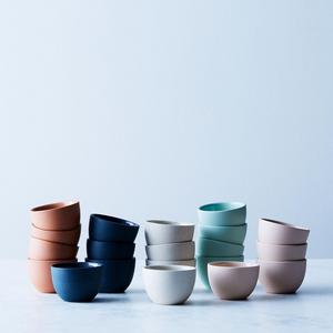 Stackable Matte Ceramic Thimble Cups (Set of 4) - Speckle