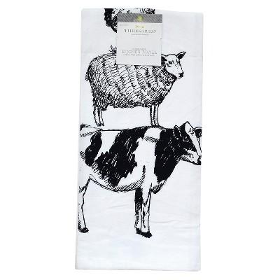 Product description page - White Farm Animal Flour Sack Kitchen Towel Kitchen Towel - Threshold™