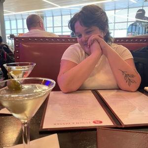 Dinner on our honeymoon