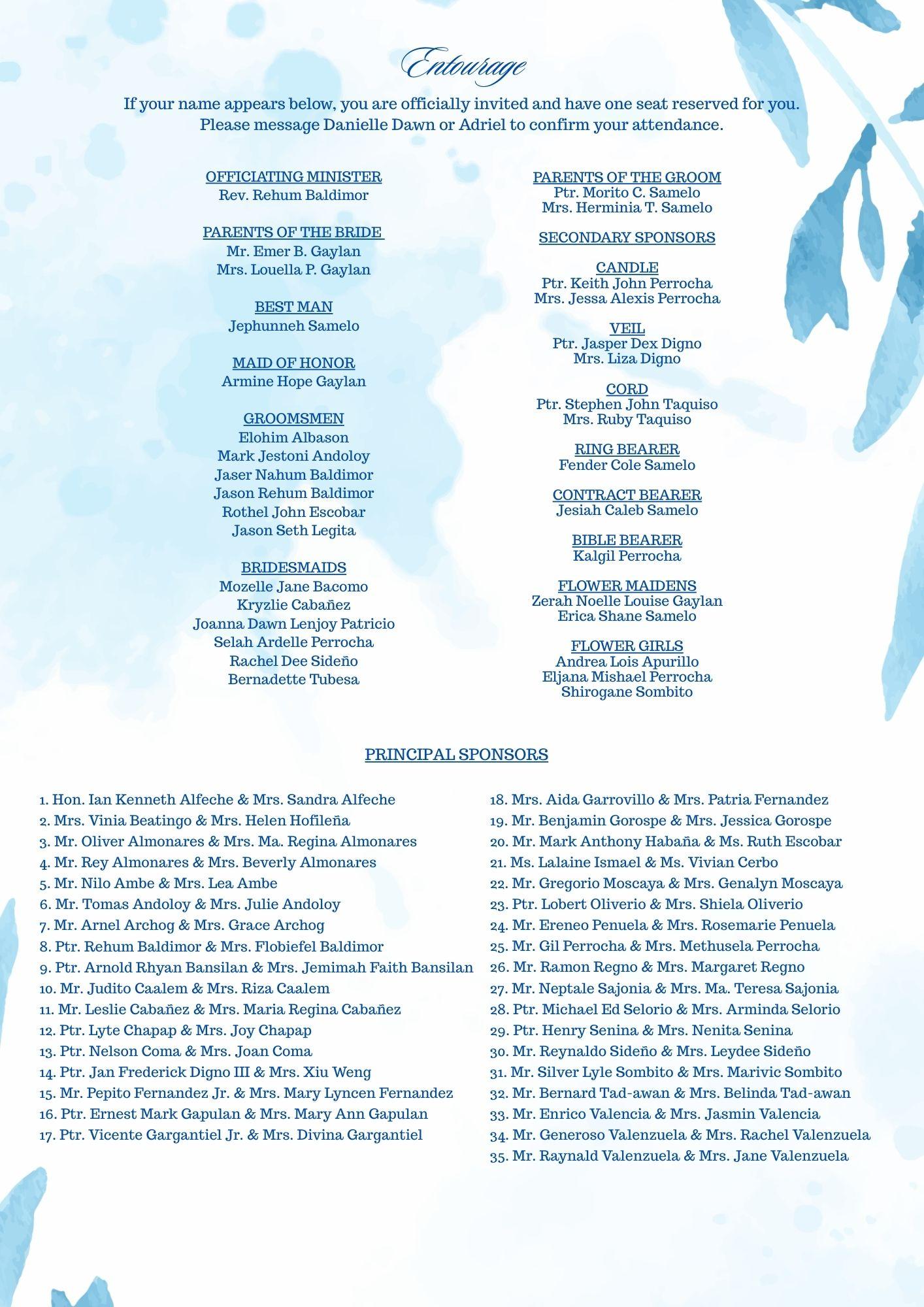The Wedding Website of Dawn Gaylan and Adriel Samelo