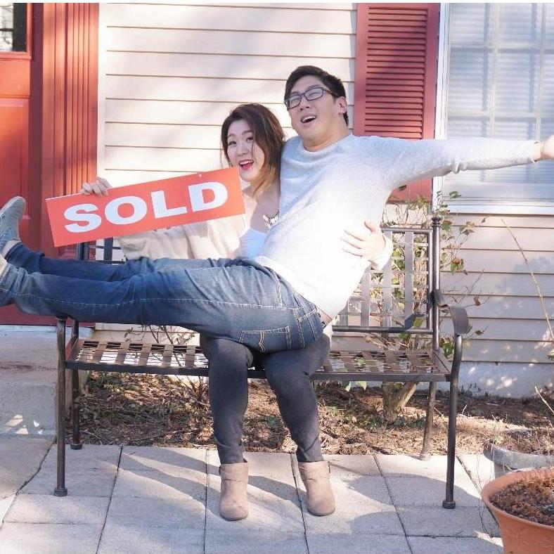 This was when we bought our current house together, haha. Chris, being his goofy self.