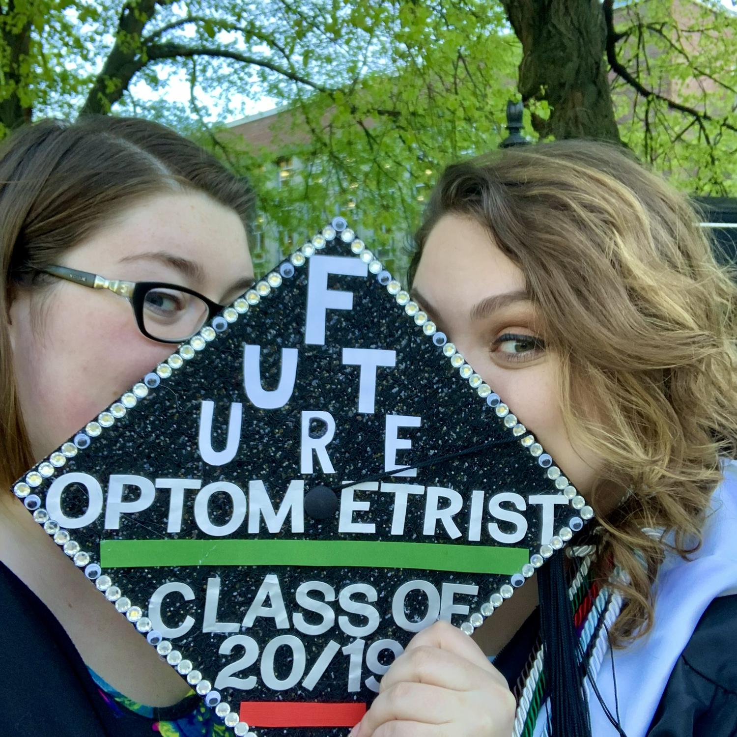 May 2019: M graduates from Emmanuel College.