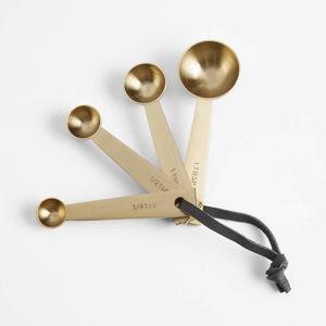 Gold Measuring Spoons | Crate & Barrel