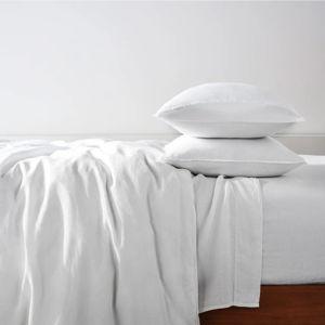 Queen Size Linen Duvet Cover in White