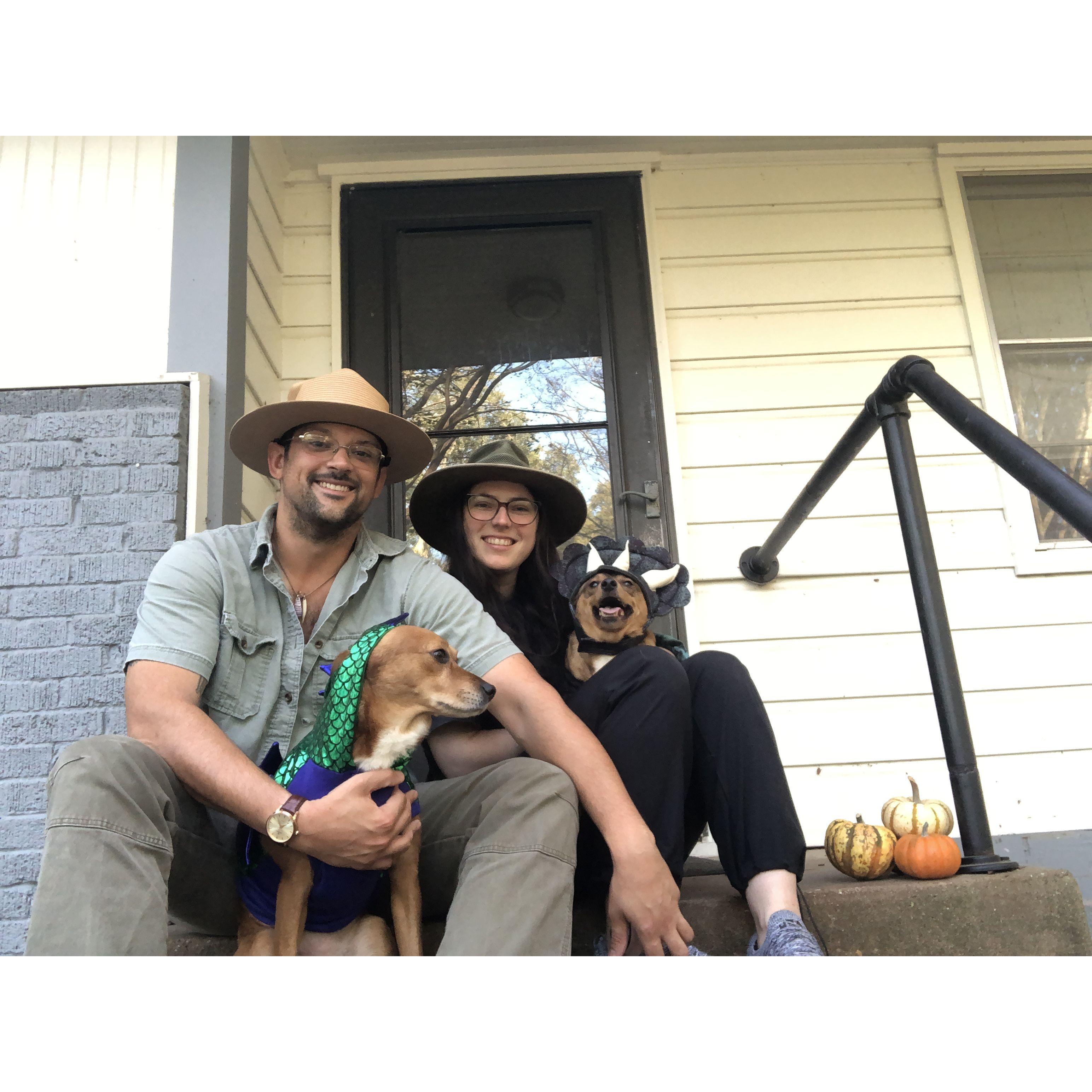 Halloween with the pups. Dinosaurs and Bark Rangers