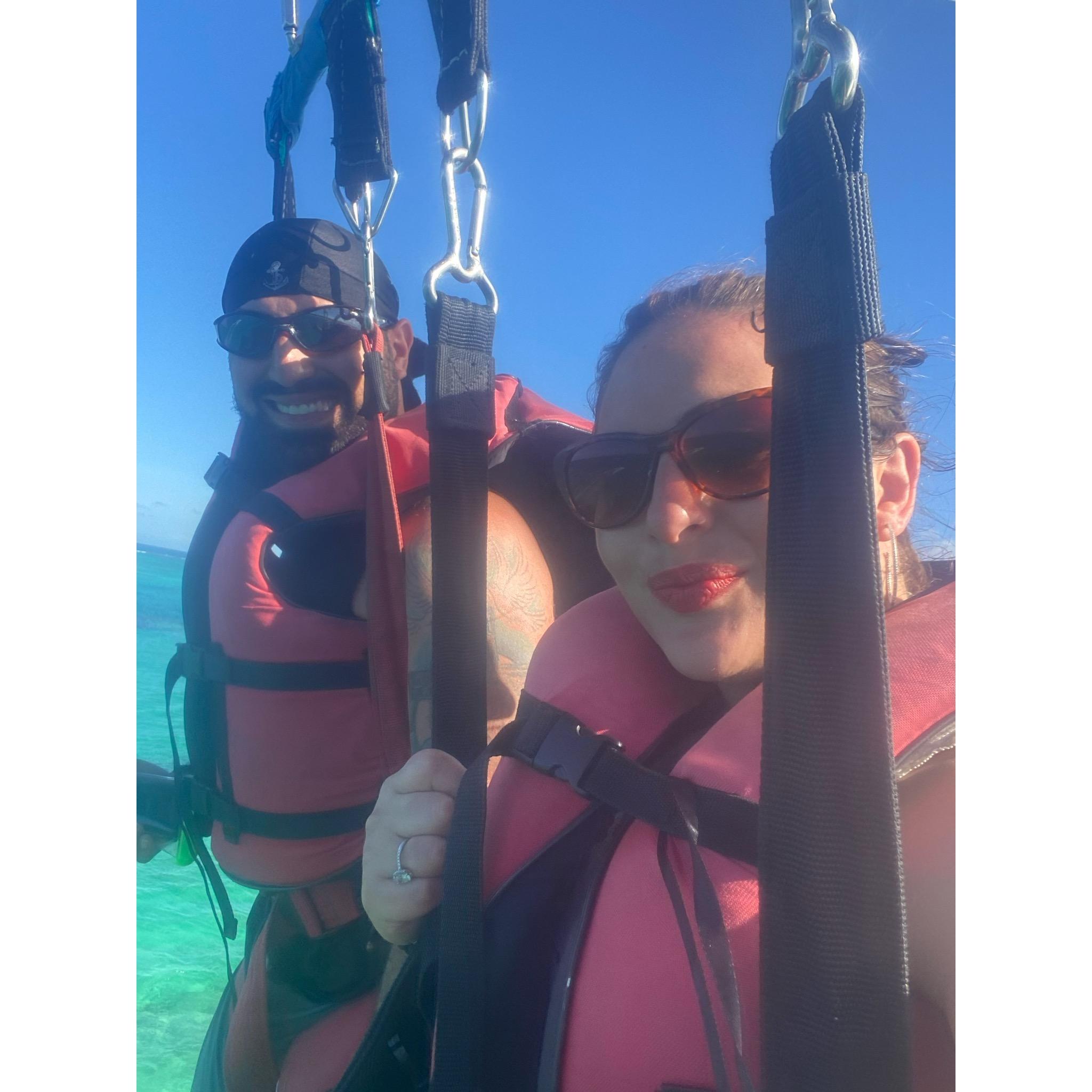 Brandon and Veolet went parasailing in the Dominican Republic!