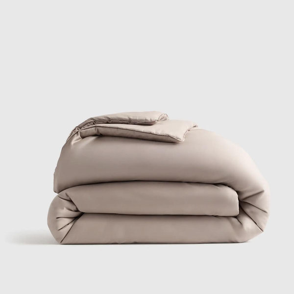 Organic Cotton Sateen Comforter - Stone, King/Cal King, Stone
