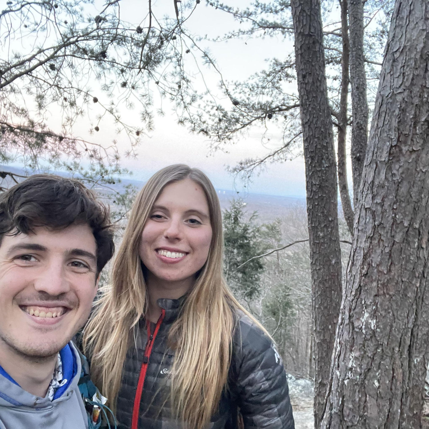 Our first date! We explored a gorge near Falling Water Falls in Walden, TN, involving climbing some questionable cliffs