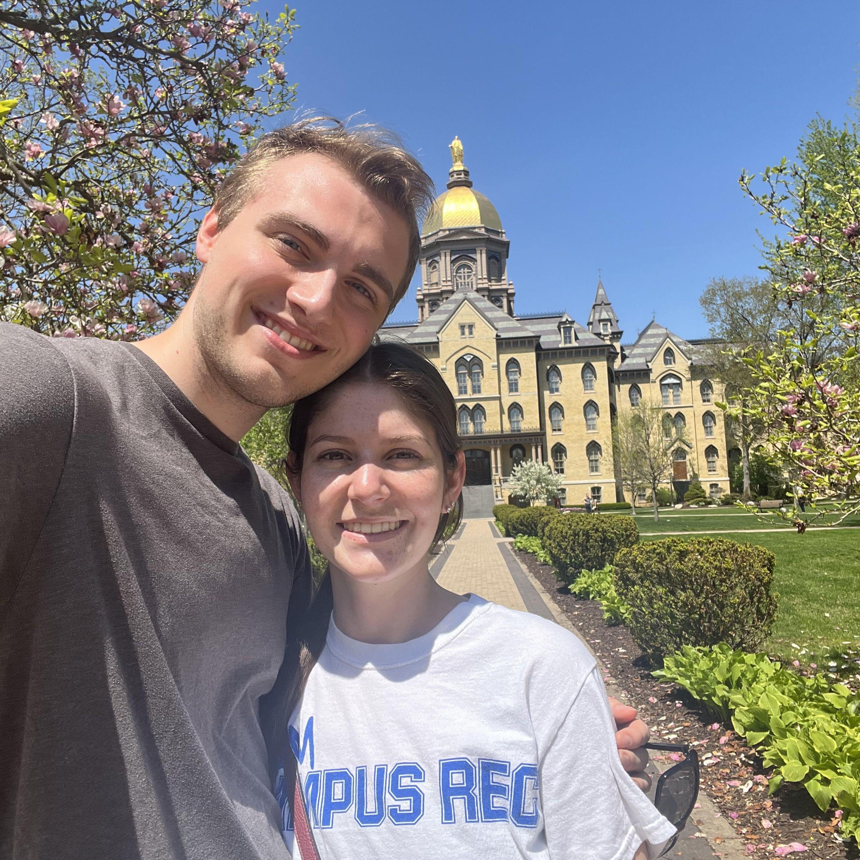 Our first trip together to Notre Dame.