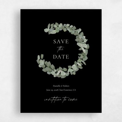 Black Wedding Save the Date - Bransford Portrait