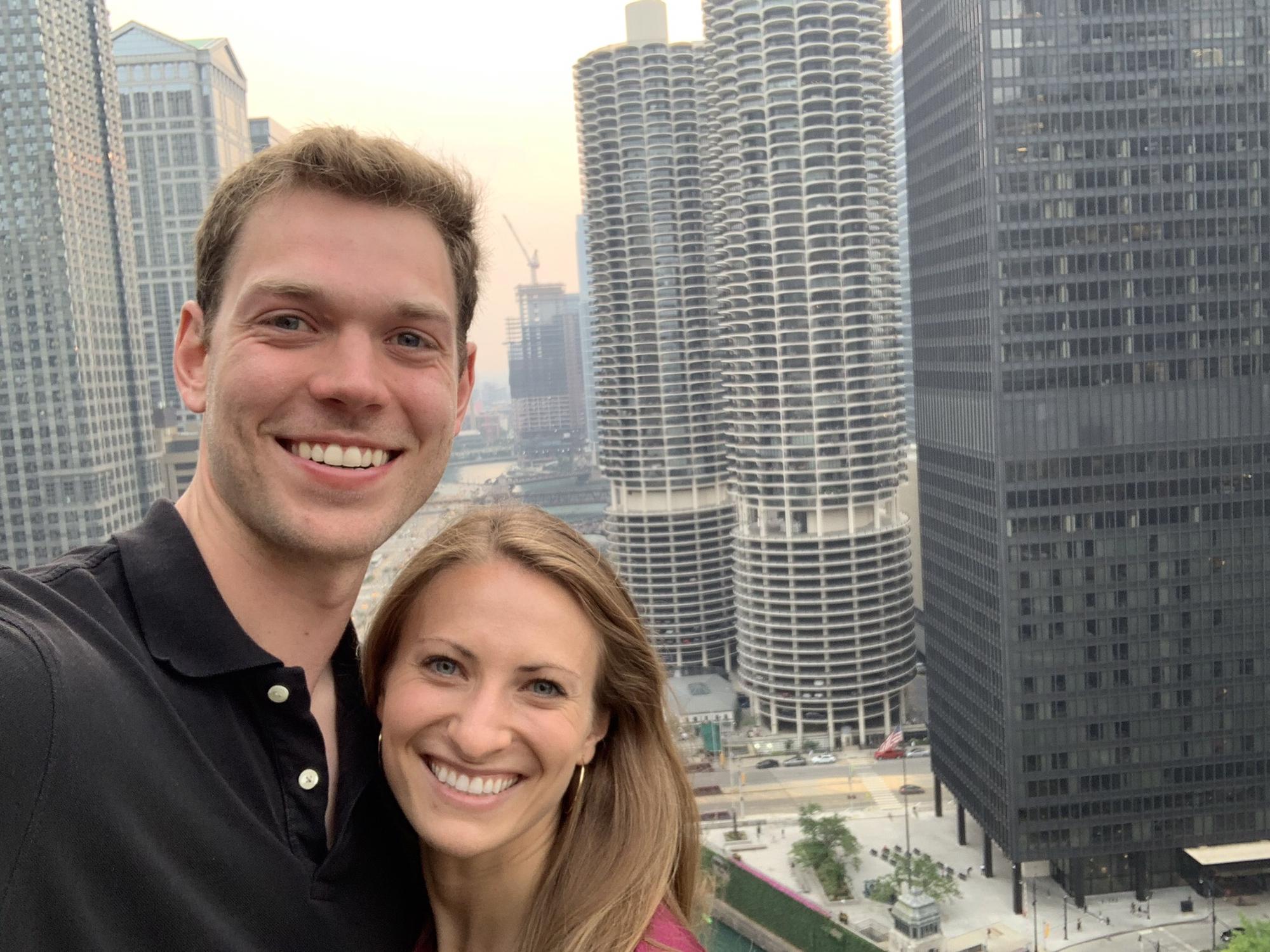 July 2021 - Rooftop dinner at London House overlooking the river. Later that night we said "I love you" for the first time and told each other we were ready to start taking steps toward marriage