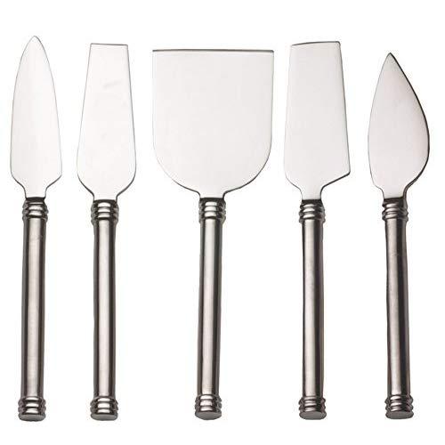 RSVP International Endurance (NIVE-5) Stainless Steel Cheese Knives, Set of 5 | Five Different Blades | Cut & Serve Cheeses in Style | Great for Parties, Events, or Home Use | Dishwasher Safe